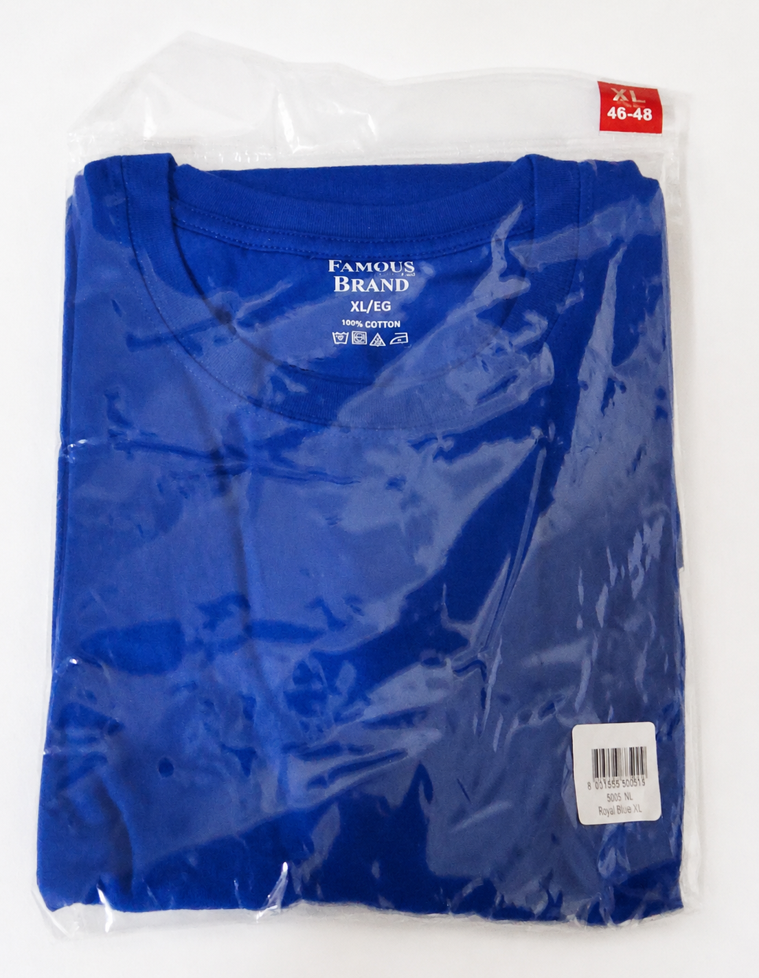 Famous Brand Unisex 100% Cotton Crewneck T-Shirt – XL