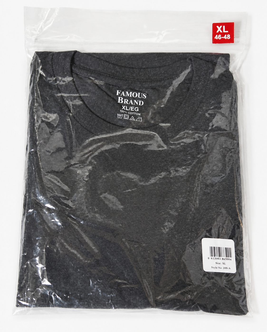 Famous Brand Unisex 100% Cotton Crewneck T-Shirt – XL