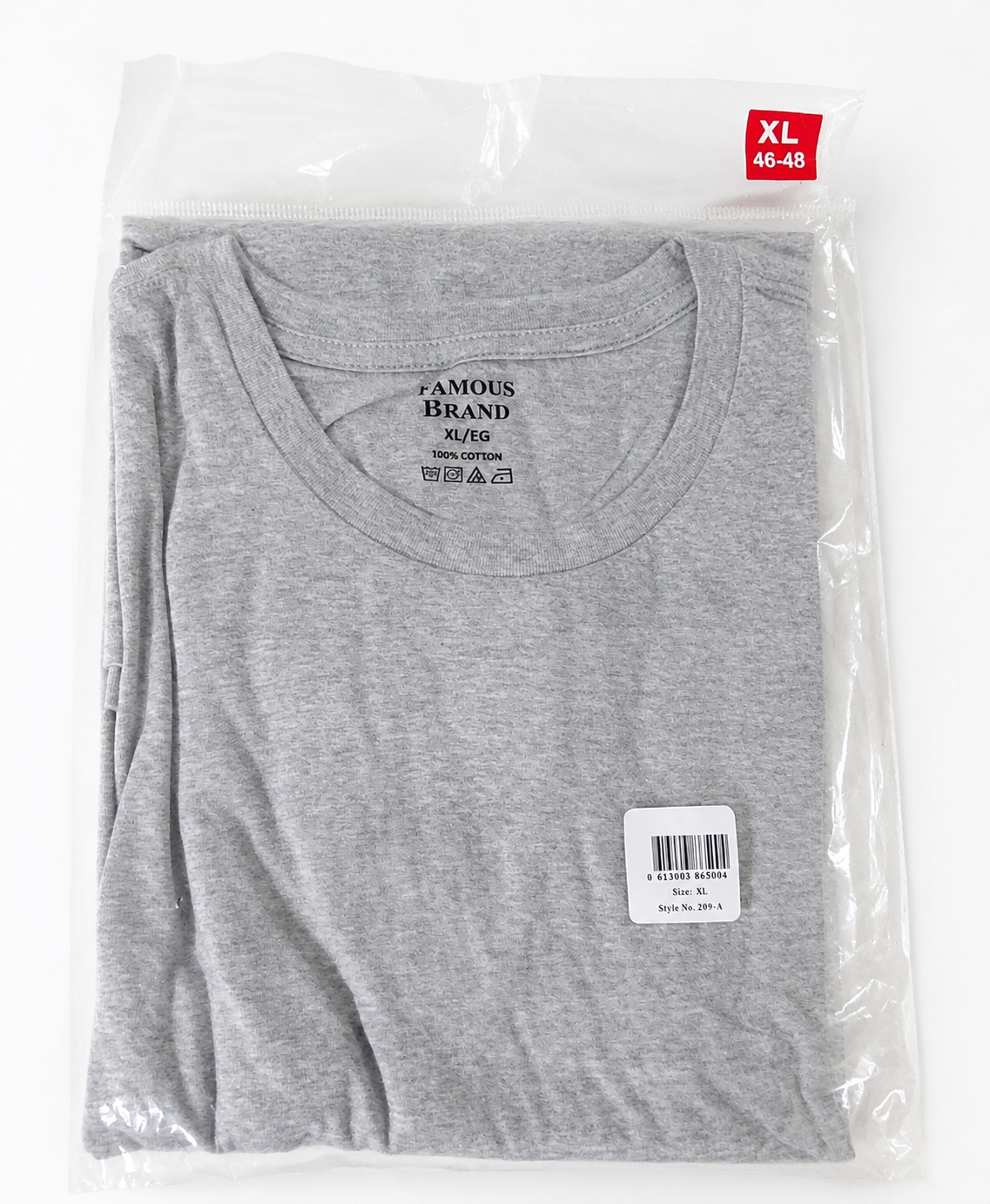 Famous Brand Unisex 100% Cotton Crewneck T-Shirt – XL