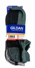 Gildan Men’s Ultra Cotton Cushioned No-Show Tab Socks – 3 Pair