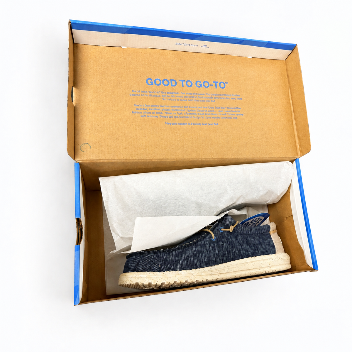 HEYDUDE Wally Coastline Jute Men’s Shoes – Navy – Size 9