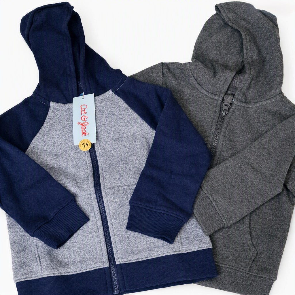 Cat & Jack Toddler Boys’ Zip-Up Hoodie – 2 Pack – Size 2T