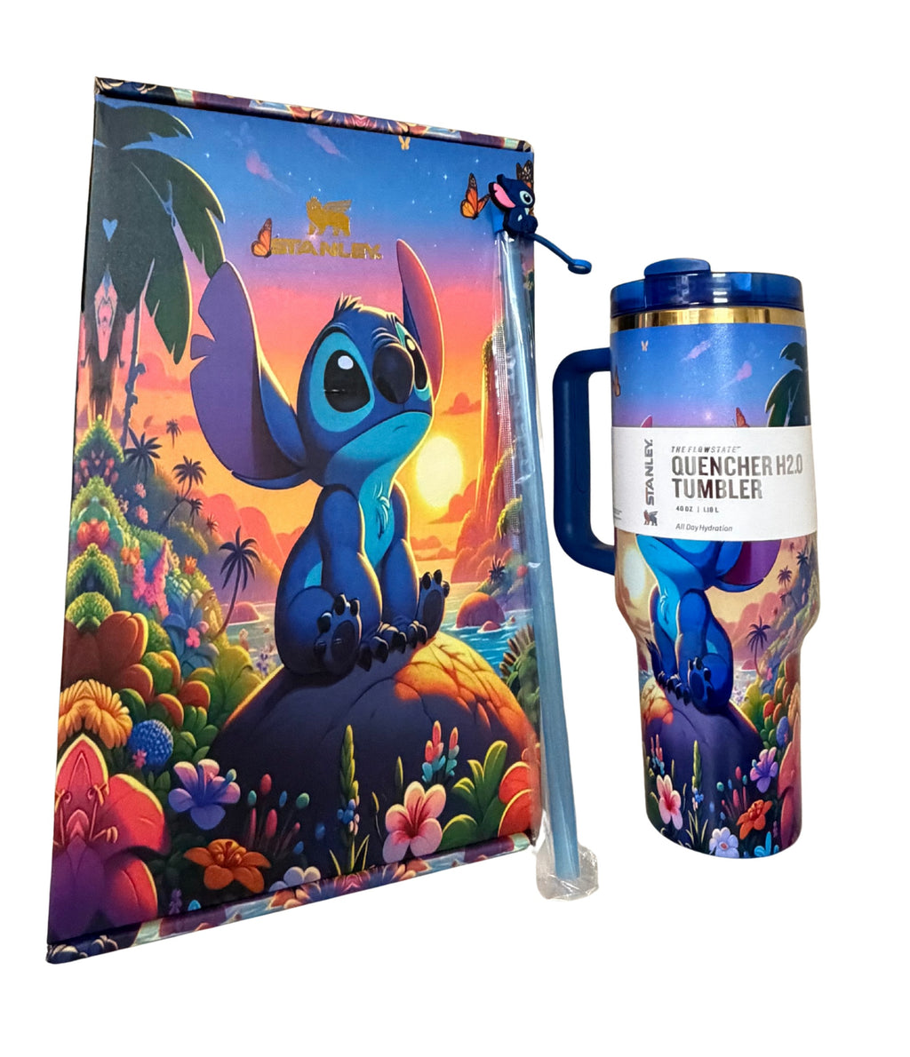 Custom-Wrapped Stanley Quencher H2.0 40 oz – Stitch Tropical Design