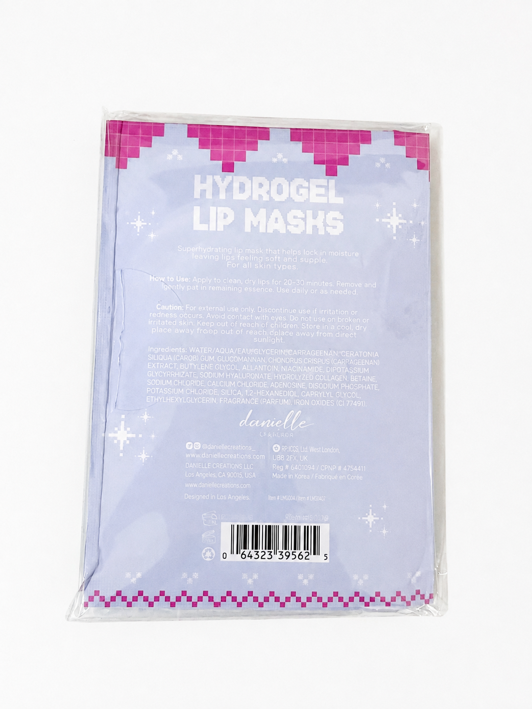 Danielle Creations Ho-Ho Hydrate Hydrogel Lip Masks – 2 Count