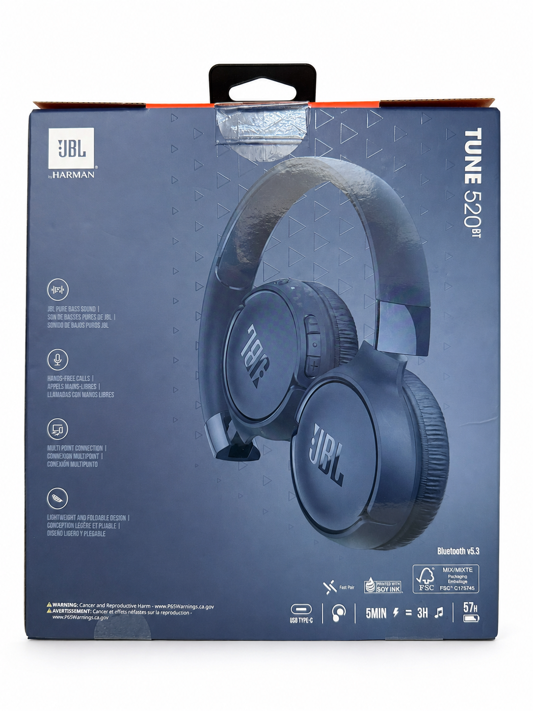 JBL Tune 520BT Wireless Headphones – Blue