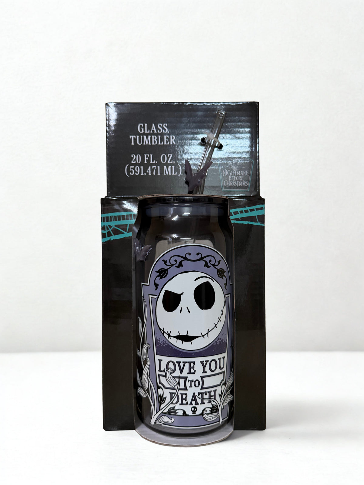 Disney The Nightmare Before Christmas Jack Skellington 20 oz Glass Tumbler