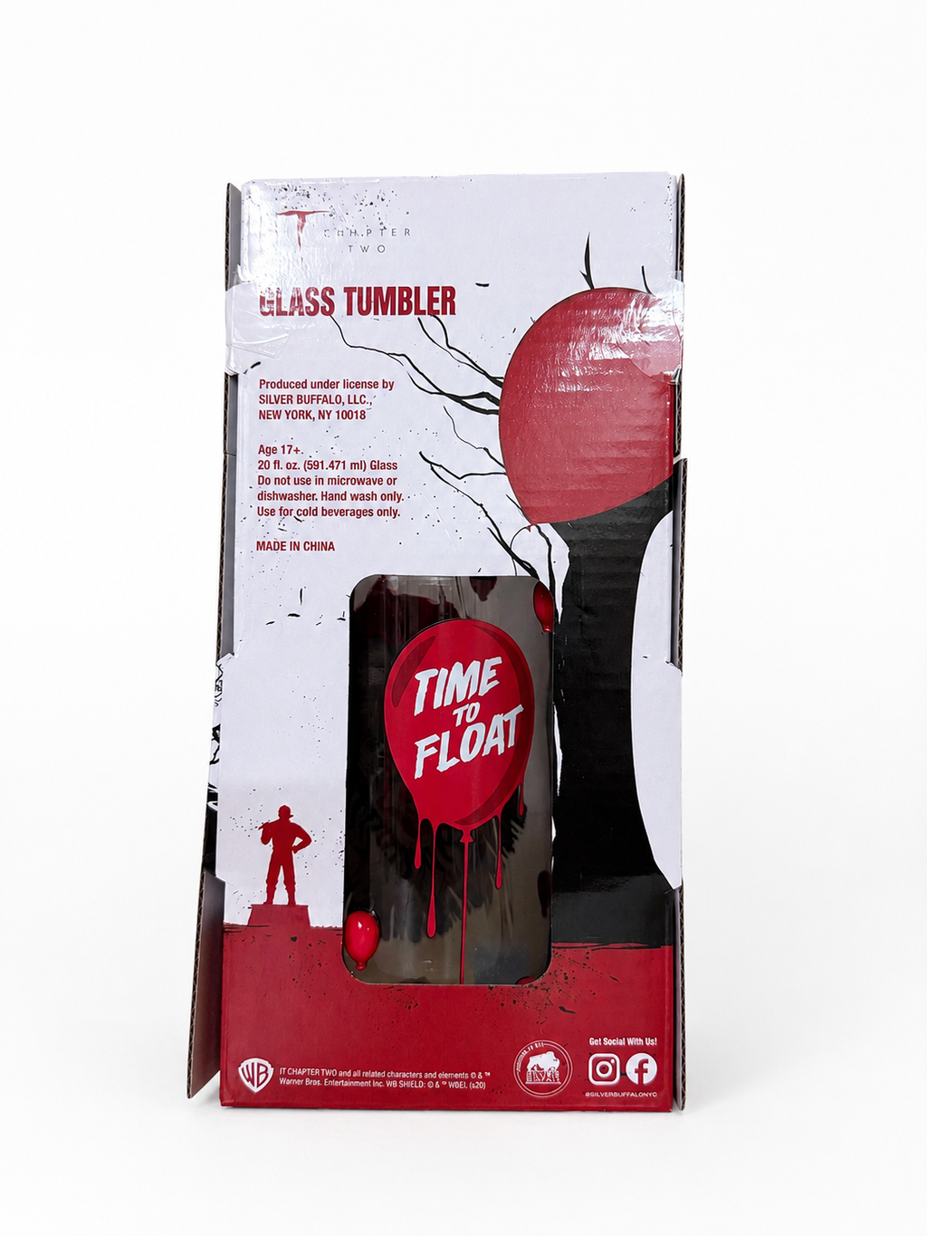 IT Pennywise “Time to Float” 20 oz Glass Tumbler