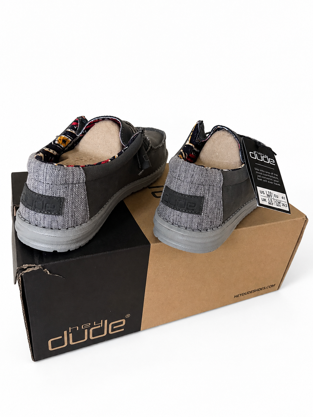 HEYDUDE Wally Recycled Leather Shoes – Quarry – Men’s 8