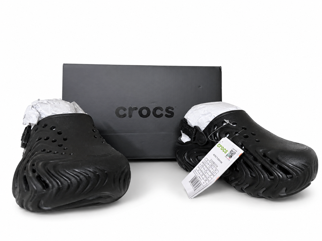 Crocs Echo II Chrome Clogs – Black Chrome – M6/W8