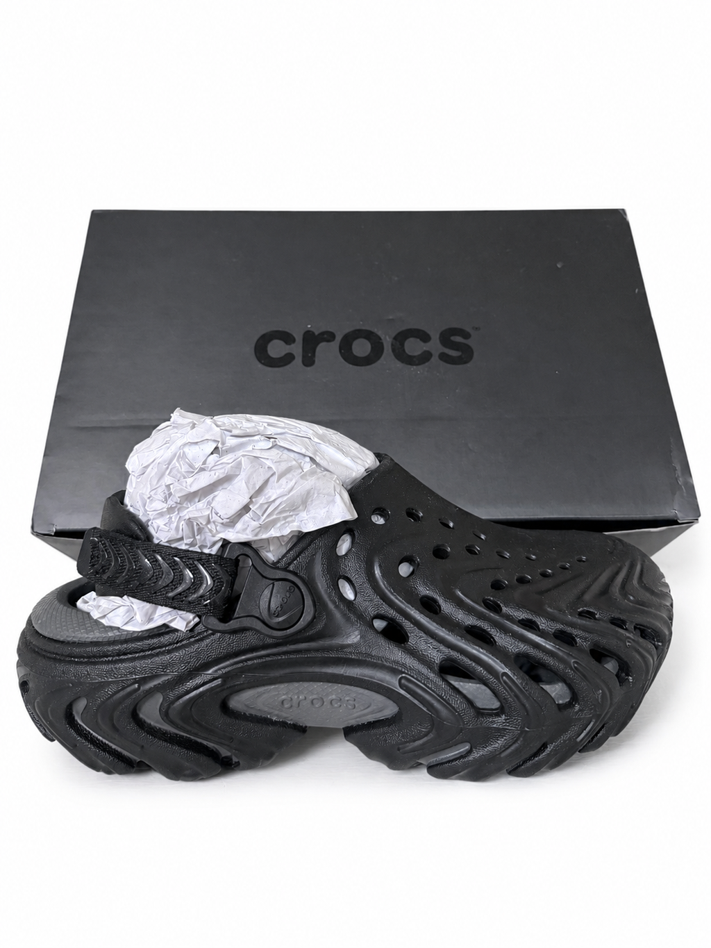 Crocs Echo II Chrome Clogs – Black Chrome – M6/W8