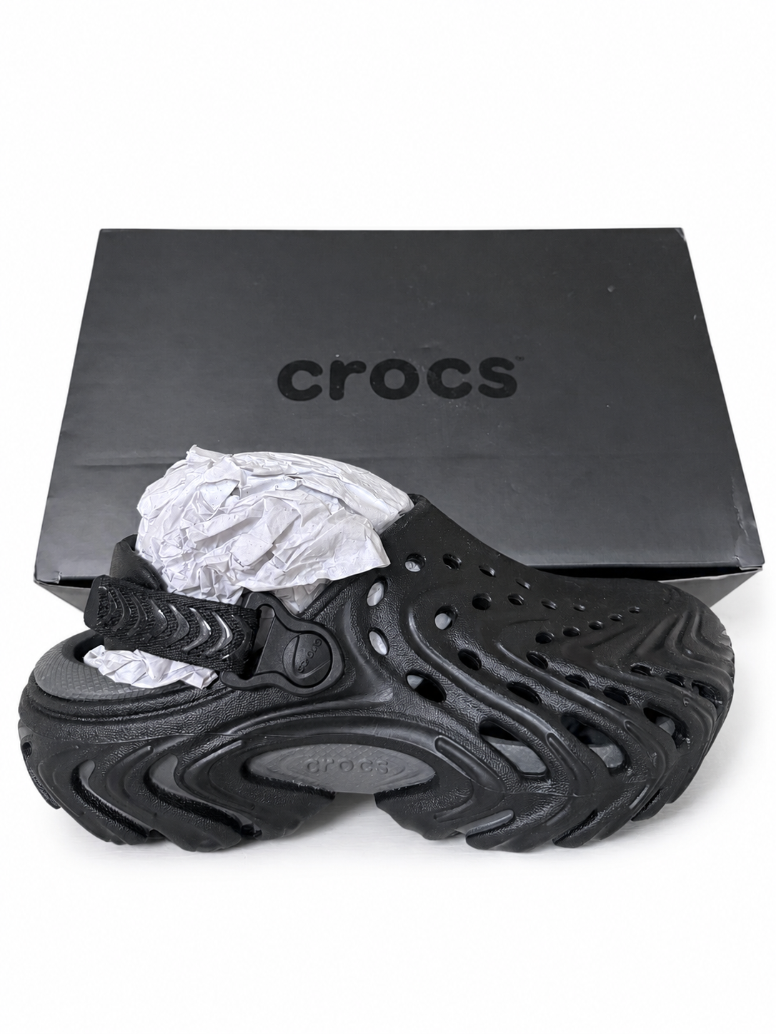 Crocs Echo II Chrome Clogs – Black Chrome – M6/W8