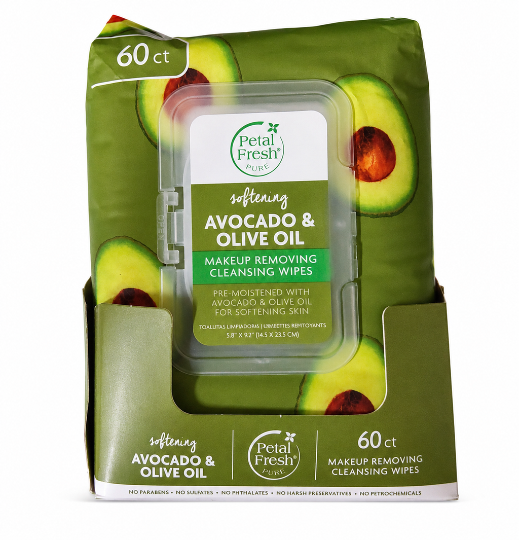 Petal Fresh Avocado & Olive Oil Cleansing Wipes — 2 Pack, 120 Total