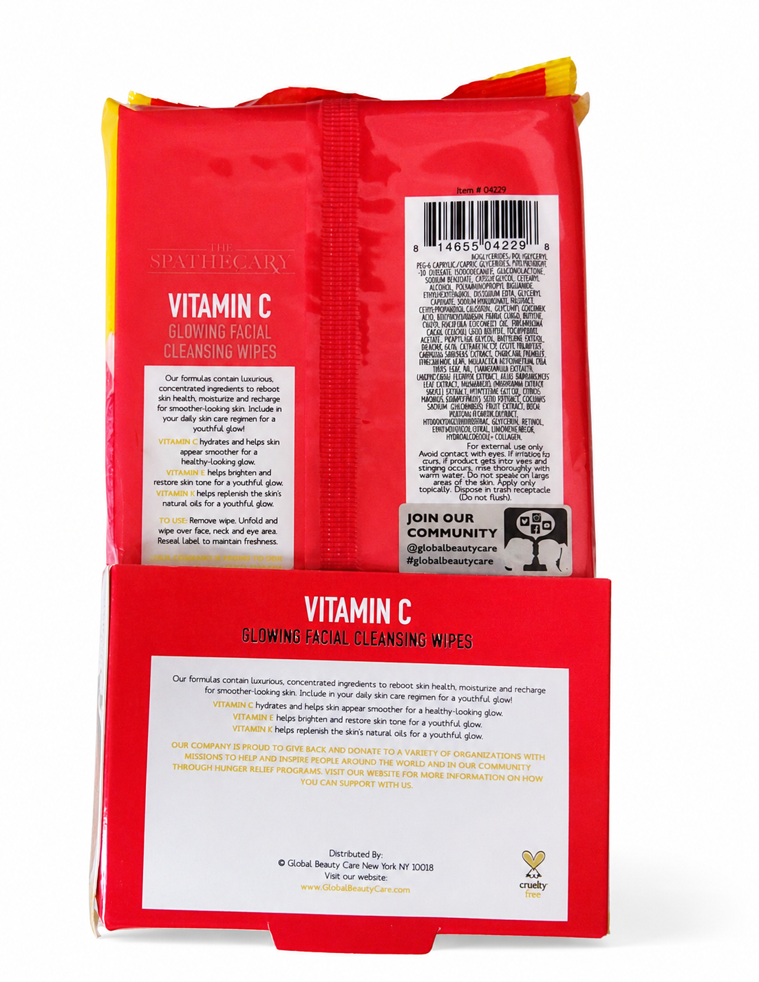The Spathecary Glowing Vitamin C Facial Cleansing Wipes — 60 Count