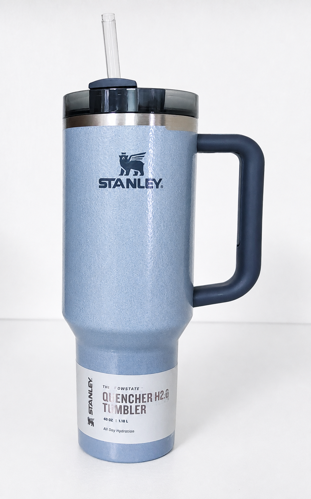 Stanley Quencher H2.0 FlowState Tumbler 40 oz – Hammertone Silver